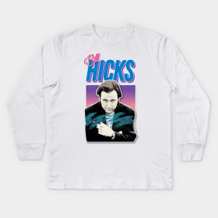 Bill Hicks / Retro Aesthetic Styled 90s Design Kids Long Sleeve T-Shirt